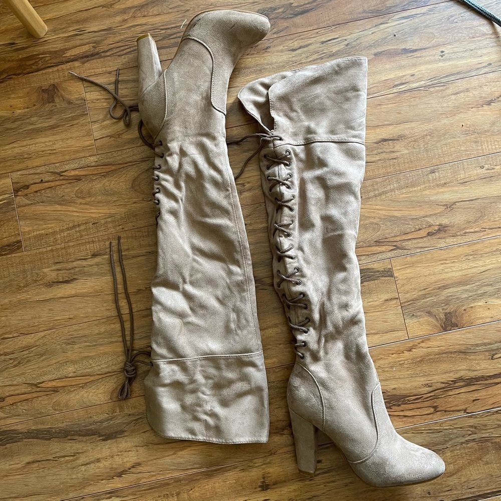 Tan Over the Knee Boots